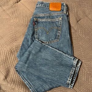 Levi’s 501 High Waisted Skinny Jeans, Medium Wash